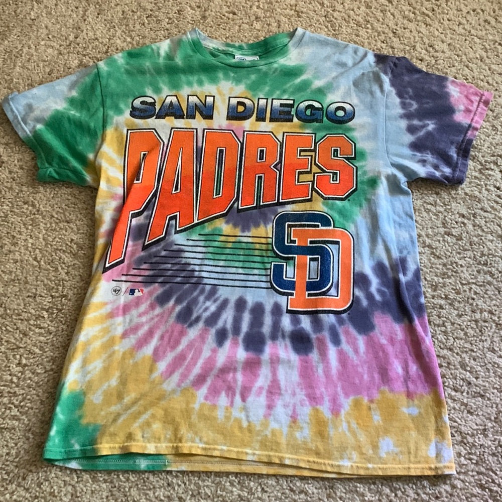 ‘47 Brand San Diego Padres Vintage Tie Dye Shirt - Men’s Size Medium Adult
